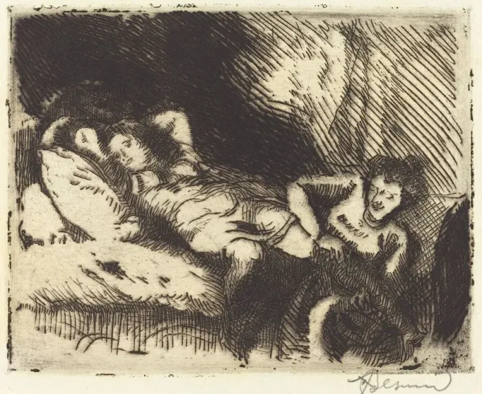 Framed Print : Going to Bed (Le coucher), 1913. Creator: Paul Albert Besnard Framed Print : Going to Bed (Le coucher), 1913. Creator: Paul Albert Besnard