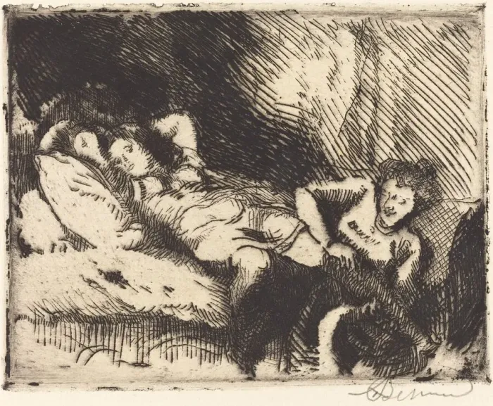 Framed Print : Going to Bed (Le coucher), 1913. Creator: Paul Albert Besnard Framed Print : Going to Bed (Le coucher), 1913. Creator: Paul Albert Besnard