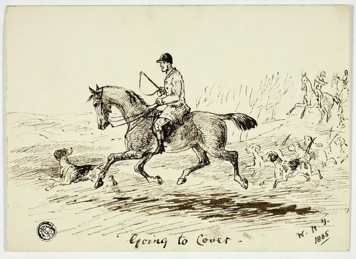 Framed Print : Going to Cover, 1865. Creator: W. H. Temple Framed Print : Going to Cover, 1865. Creator: W. H. Temple