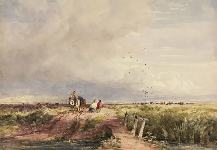 Framed Print : Going to Market, 1834. Creator: David Cox the Elder Framed Print : Going to Market, 1834. Creator: David Cox the Elder
