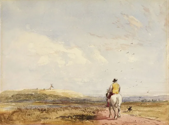 Framed Print : Going to the Mill, 1832-38. Creator: David Cox the Elder Framed Print : Going to the Mill, 1832-38. Creator: David Cox the Elder