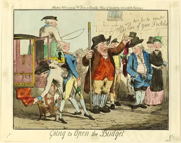 Framed Print : Going to Open the Budget, 1796. Creator: Unknown Framed Print : Going to Open the Budget, 1796. Creator: Unknown