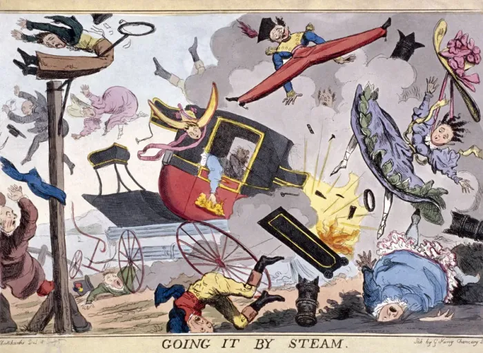 Framed Print : Going it by steam, (1829?). Artist: Robert Seymour Framed Print : Going it by steam, (1829?). Artist: Robert Seymour