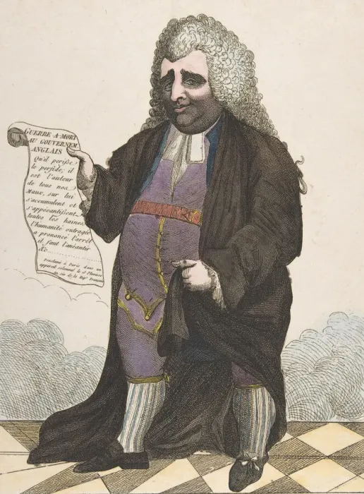 Framed Print : It is Not Going Well For Us: A Member of Parliament Reading the News of the Frenc... February 1798. Creator: Anon Framed Print : It is Not Going Well For Us: A Member of Parliament Reading the News of the Frenc... February 1798. Creator: Anon