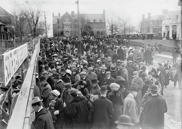 Framed Print : Going to Yale game at Princeton, 1910. Creator: Bain News Service Framed Print : Going to Yale game at Princeton, 1910. Creator: Bain News Service