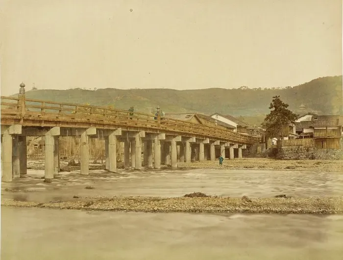 Framed Print : Gojio Bridge, 1865. Creator: Unknown Framed Print : Gojio Bridge, 1865. Creator: Unknown