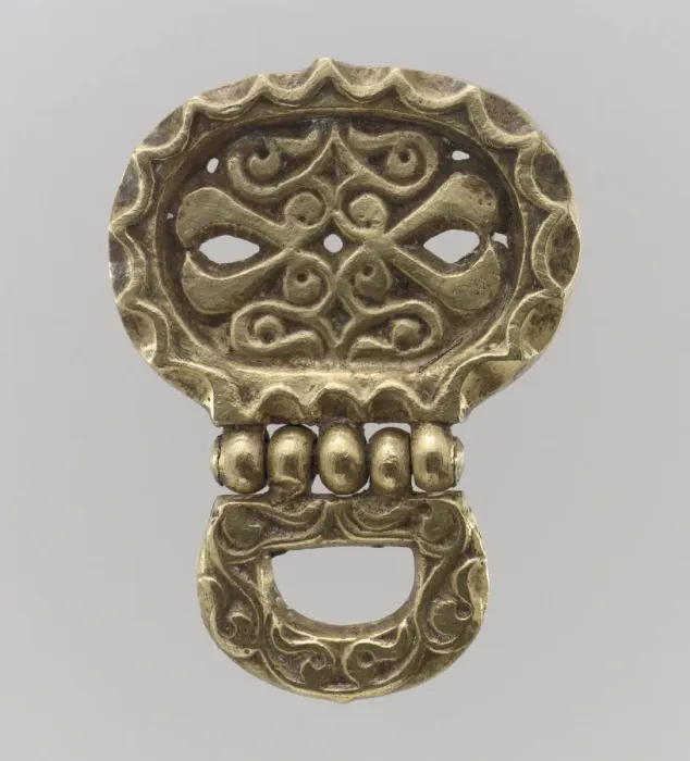 Framed Print : Gold Belt Mount with Loop, Avar, 700s. Creator: Unknown Framed Print : Gold Belt Mount with Loop, Avar, 700s. Creator: Unknown