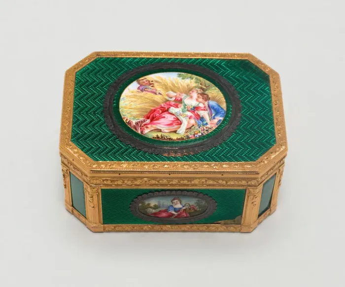 Framed Print : Gold Box, France, 1770. Creator: Pierre Francois Drais Framed Print : Gold Box, France, 1770. Creator: Pierre Francois Drais