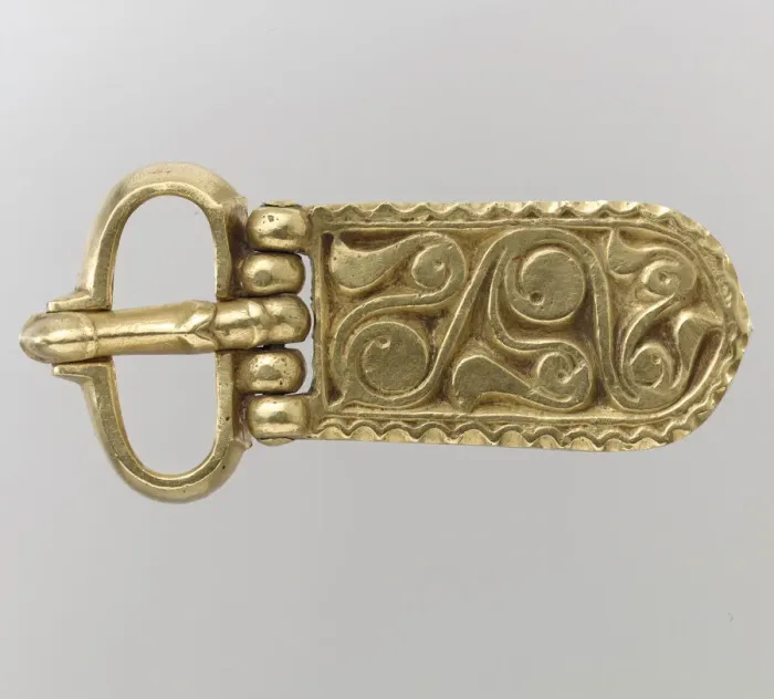 Framed Print : Gold Buckle, Avar, 700s. Creator: Unknown Framed Print : Gold Buckle, Avar, 700s. Creator: Unknown