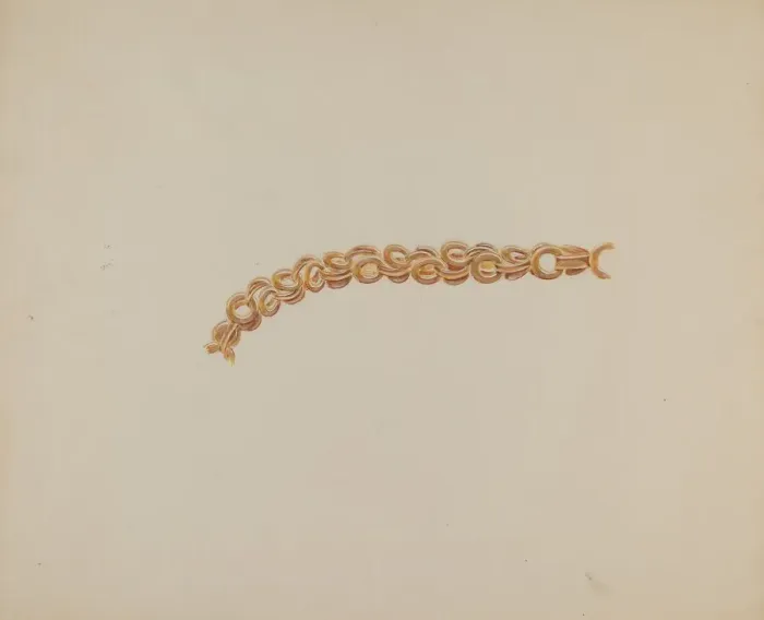 Framed Print : Gold Chain, c. 1937. Creator: Dorothy Posten Framed Print : Gold Chain, c. 1937. Creator: Dorothy Posten