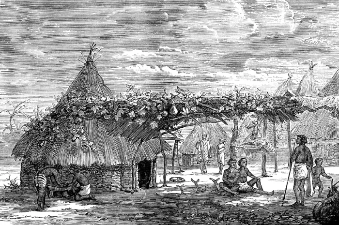 Framed Print : The Gold Coast and Ashantee War: Fantee huts, 1873. Creator: Unknown Framed Print : The Gold Coast and Ashantee War: Fantee huts, 1873. Creator: Unknown