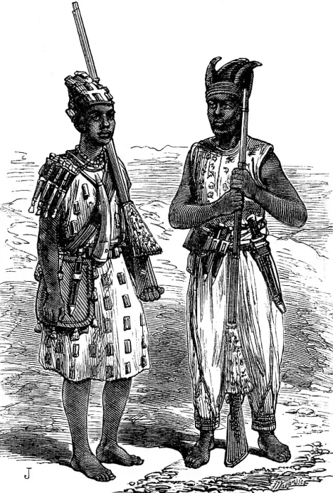 Framed Print : The Gold Coast and Ashantee War: Fantee soldiers, 1873. Creator: Unknown Framed Print : The Gold Coast and Ashantee War: Fantee soldiers, 1873. Creator: Unknown