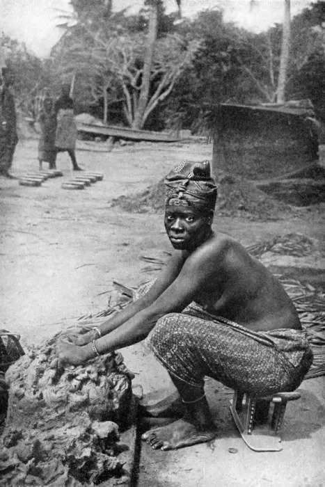 Framed Print : A Gold Coast potter and her clay, Ghana, West Africa, 1922. Artist: PA McCann Framed Print : A Gold Coast potter and her clay, Ghana, West Africa, 1922. Artist: PA McCann