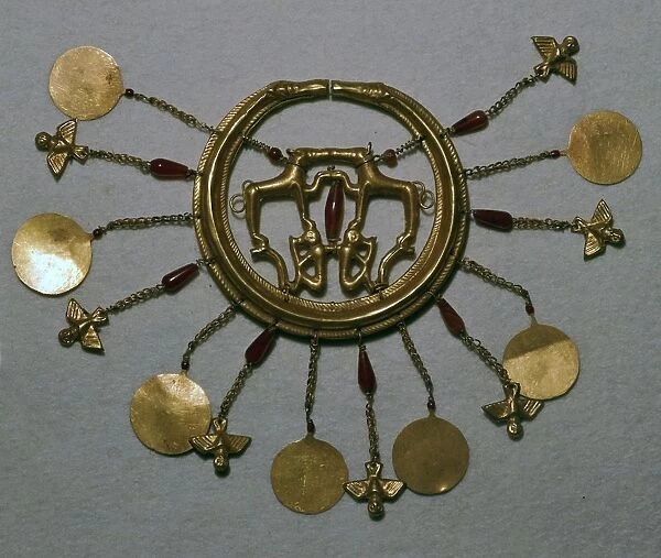 Gold earring from the Aegina treasure, 17th century BC