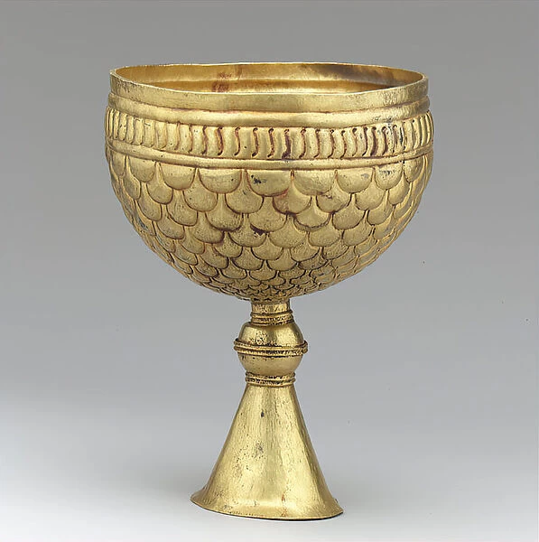 Gold Goblet, Avar or Byzantine, 700s. Creator: Unknown