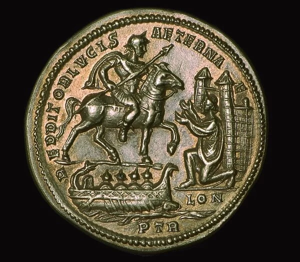 Gold medallion of Constantius I, 3rd century
