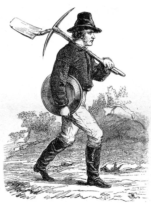 Framed Print : Gold Miner, California, 19th century Framed Print : Gold Miner, California, 19th century