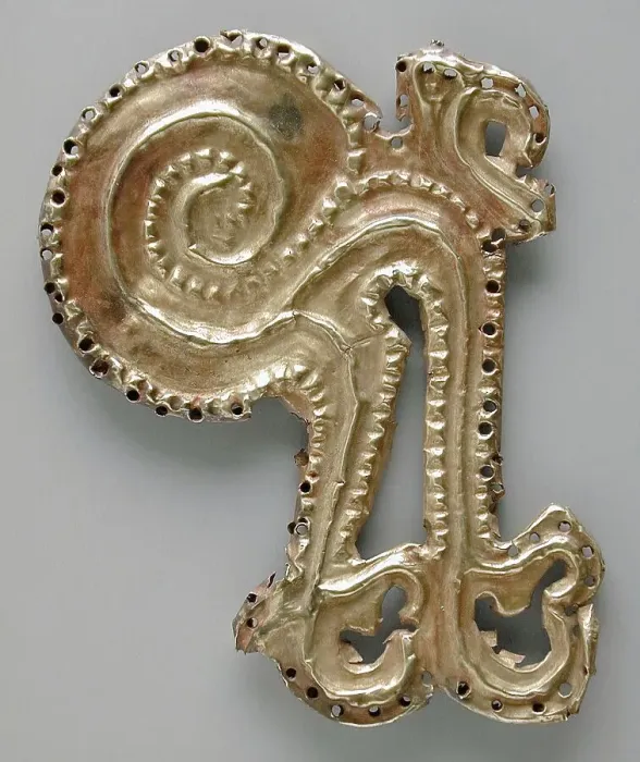 Framed Print : Gold Ornament with Embossed Decoration, 700 B.C.-A.D. 200. Creator: Unknown Framed Print : Gold Ornament with Embossed Decoration, 700 B.C.-A.D. 200. Creator: Unknown
