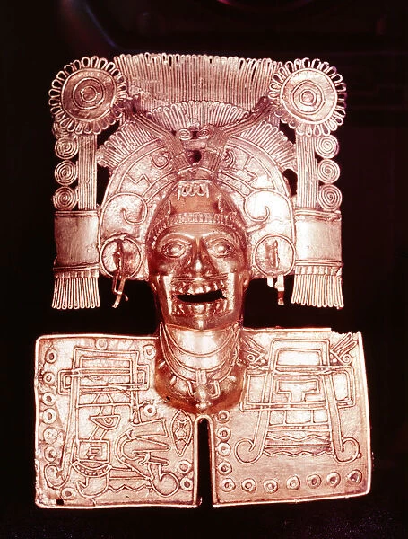 Gold pendant representing Mitlantecuhtli, Aztec god of the dead, 15th century
