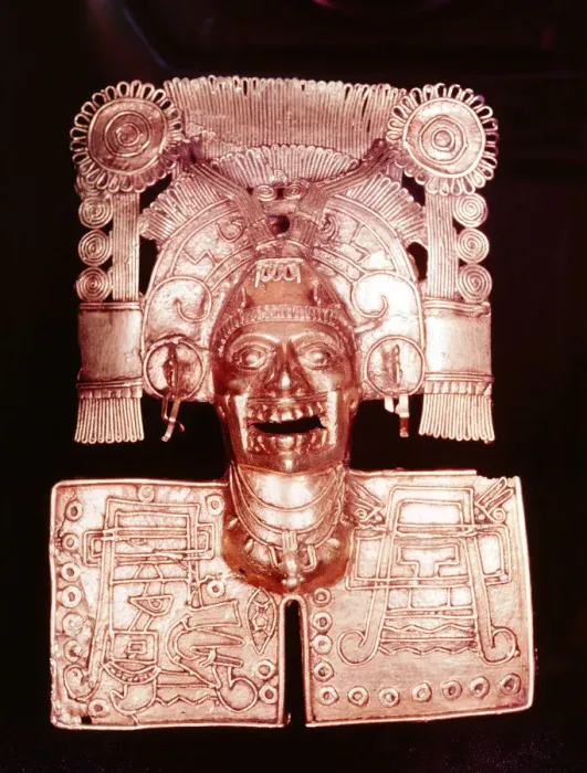 Framed Print : Gold pendant representing Mitlantecuhtli, Aztec god of the dead, 15th century Framed Print : Gold pendant representing Mitlantecuhtli, Aztec god of the dead, 15th century