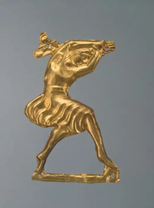Framed Print : Gold plaque in the form of a dancing woman, 330-300 BC. Artist: Ancient jewelry Framed Print : Gold plaque in the form of a dancing woman, 330-300 BC. Artist: Ancient jewelry