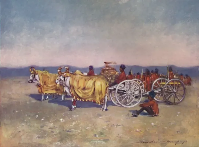 Framed Print : The Gold and Silver Cannons of Baroda, 1903. Artist: Mortimer L Menpes Framed Print : The Gold and Silver Cannons of Baroda, 1903. Artist: Mortimer L Menpes