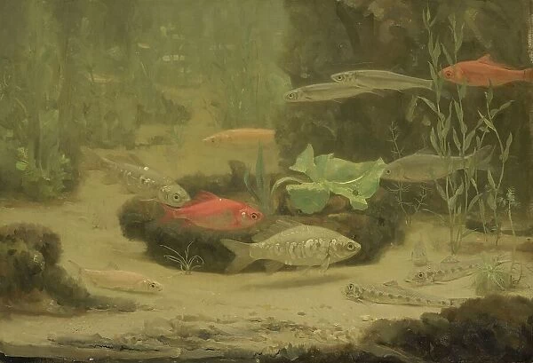 Gold- and Silverfish in an Aquarium, 1890-1922. Creator: Gerrit Willem Dijsselhof