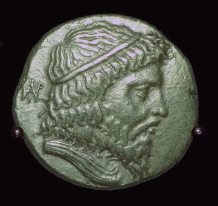 Framed Print : Gold Stater of King Andragoras of Parthia Framed Print : Gold Stater of King Andragoras of Parthia