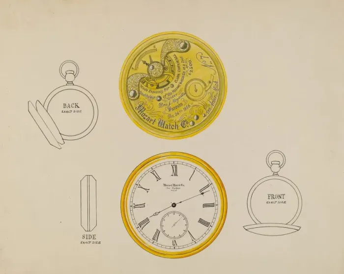 Framed Print : Gold Watch and Frame, c. 1936. Creator: Harry G Aberdeen Framed Print : Gold Watch and Frame, c. 1936. Creator: Harry G Aberdeen
