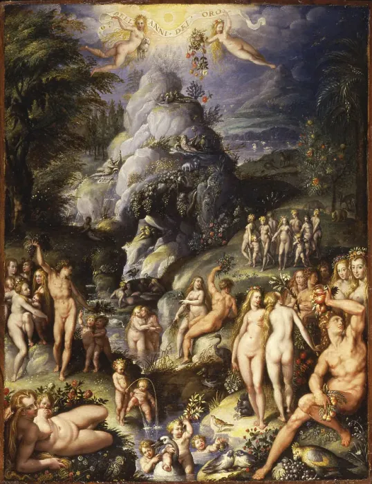 Framed Print : The Golden Age, 1570. Creator: Zucchi, Jacopo (c. 1541-c. 1590) Framed Print : The Golden Age, 1570. Creator: Zucchi, Jacopo (c. 1541-c. 1590)