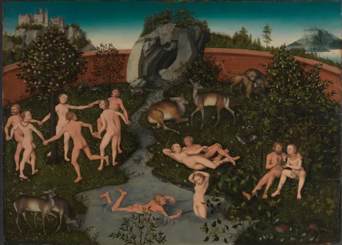 Framed Print : The Golden Age. Artist: Cranach, Lucas, the Elder (1472-1553) Framed Print : The Golden Age. Artist: Cranach, Lucas, the Elder (1472-1553)