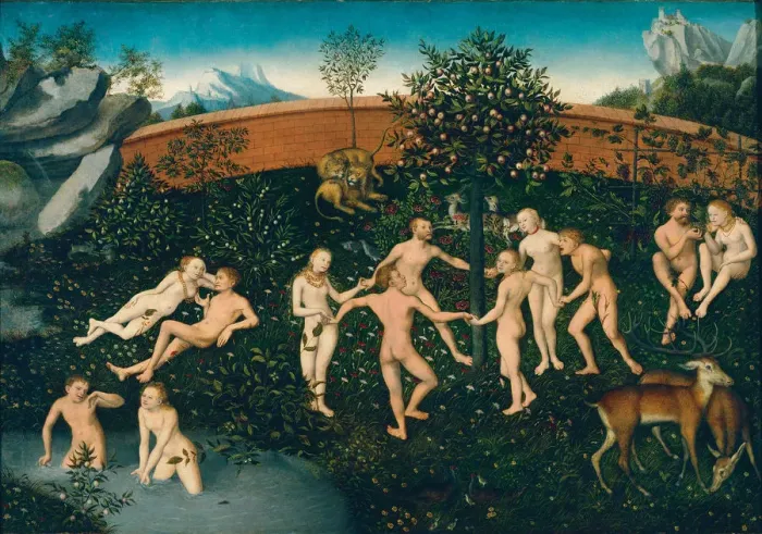 Framed Print : The Golden Age, ca 1530. Artist: Cranach, Lucas, the Elder (1472-1553) Framed Print : The Golden Age, ca 1530. Artist: Cranach, Lucas, the Elder (1472-1553)