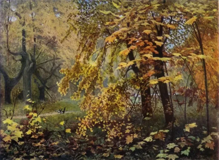 Framed Print : Golden Autumn, 1887, (1965). Creator: Il ya Ostroukhov Framed Print : Golden Autumn, 1887, (1965). Creator: Il ya Ostroukhov