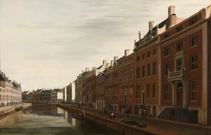 Framed Print : The Golden Bend on the Herengracht in Amsterdam from the west, 1672. Creator: Gerrit Berckheyde Framed Print : The Golden Bend on the Herengracht in Amsterdam from the west, 1672. Creator: Gerrit Berckheyde