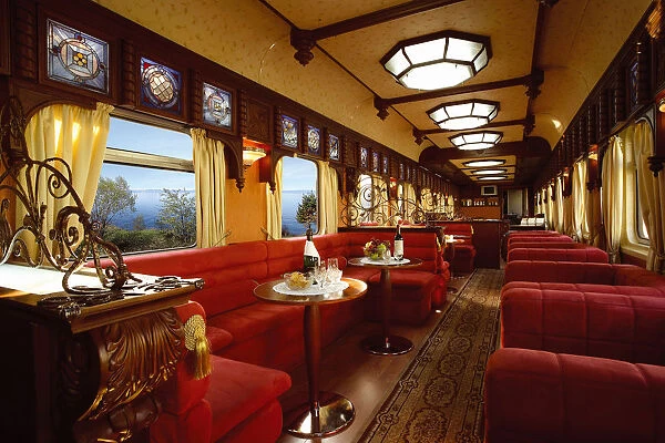 The Golden Eagle Trans-Siberian Express. The Rail Car Restaurant