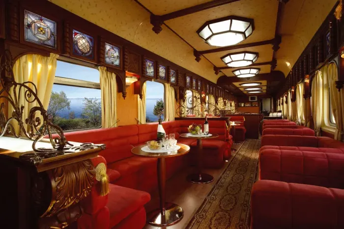 Framed Print : The Golden Eagle Trans-Siberian Express. The Rail Car Restaurant