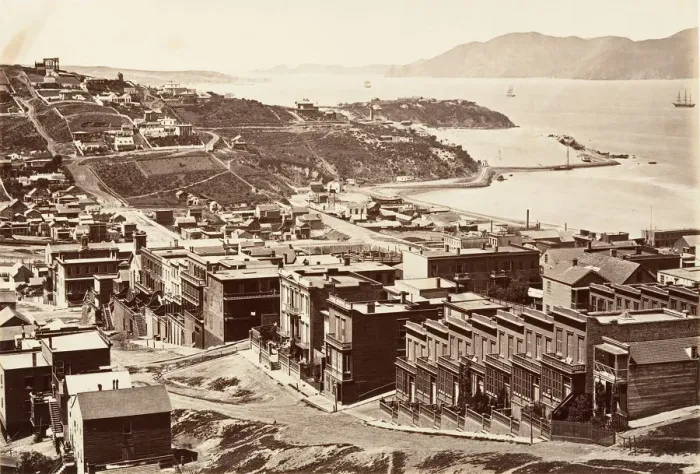 Framed Print : The Golden Gate, 1868-69, printed ca. 1876. Creator: Carleton Emmons Watkins Framed Print : The Golden Gate, 1868-69, printed ca. 1876. Creator: Carleton Emmons Watkins