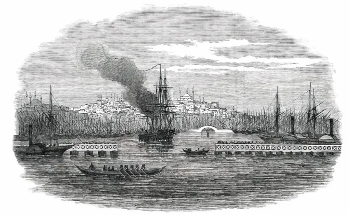 Framed Print : The Golden Horn, Constantinople, 1850. Creator: Unknown Framed Print : The Golden Horn, Constantinople, 1850. Creator: Unknown