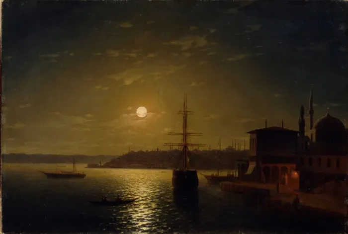 Framed Print : Golden Horn. Turkey, after 1845. Artist: Aivazovsky, Ivan Konstantinovich (1817-1900) Framed Print : Golden Horn. Turkey, after 1845. Artist: Aivazovsky, Ivan Konstantinovich (1817-1900)