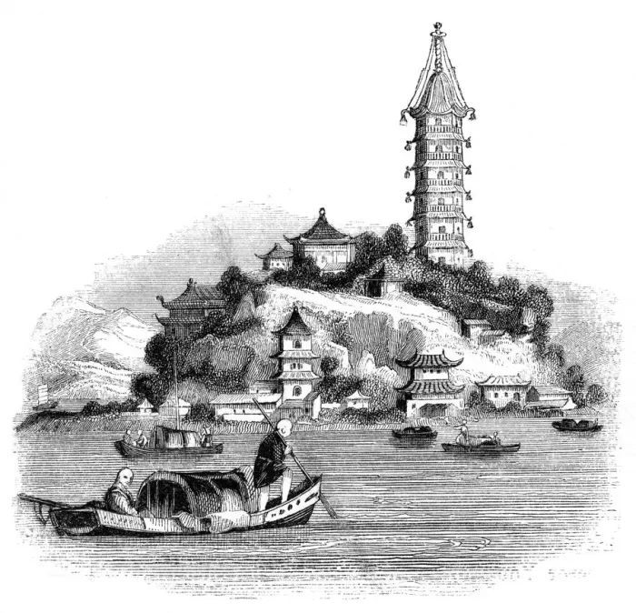 Framed Print : Golden Island, China, 1847. Artist: Palmer Framed Print : Golden Island, China, 1847. Artist: Palmer