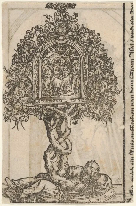 Framed Print : A Golden Reliquary with the Tree of Jesse, from the Large Series of Wittenberg