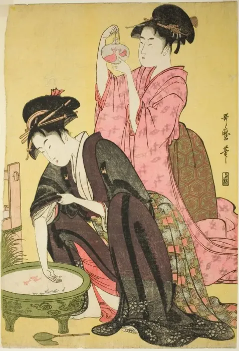 Framed Print : Goldfish, Japan, c. 1794 / 95. Creator: Kitagawa Utamaro Framed Print : Goldfish, Japan, c. 1794 / 95. Creator: Kitagawa Utamaro