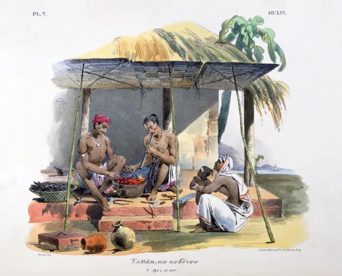 Framed Print : Goldsmith, 1828. Artist: Marlet et Cie Framed Print : Goldsmith, 1828. Artist: Marlet et Cie