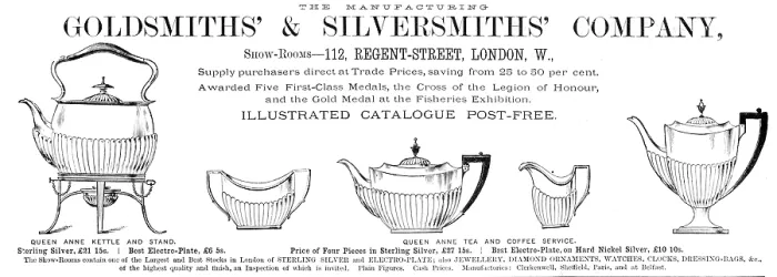 Framed Print : Goldsmiths & Silversmiths Company, 1883. Creator: Unknown. Goldsmiths & Silversmiths Company, 1883. Creator: Unknown Framed Print : Goldsmiths & Silversmiths Company, 1883. Creator: Unknown. Goldsmiths & Silversmiths Company, 1883. Creator: Unknown