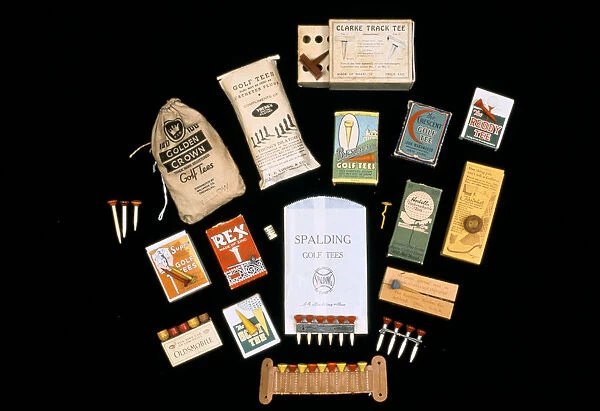 Golf tees, mainly American, 1915-1930