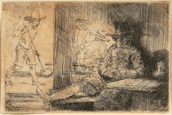Framed Print : The Golfer, 1654. Creator: Rembrandt van Rhijn (1606-1669) Framed Print : The Golfer, 1654. Creator: Rembrandt van Rhijn (1606-1669)