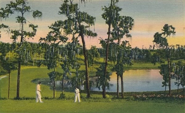 Golfing, a year round sport in Florida, c1939