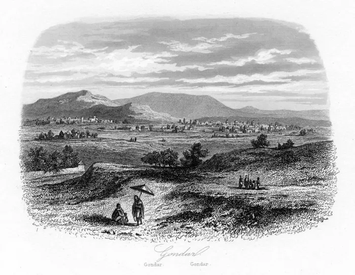 Framed Print : Gondar, Ethiopia, c1840. Artist: N Remond Framed Print : Gondar, Ethiopia, c1840. Artist: N Remond