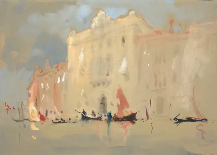 Framed Print : Gondolas Before a Palace on the Grand Canal in Venice. Creator Framed Print : Gondolas Before a Palace on the Grand Canal in Venice. Creator