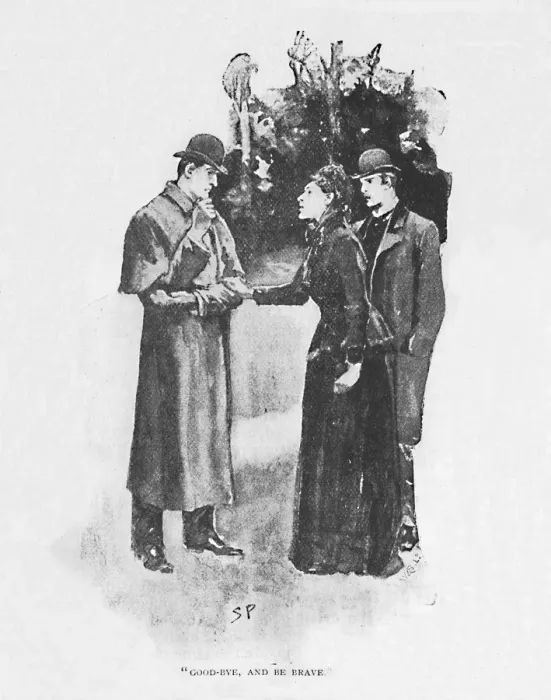 Framed Print : Good-Bye, And Be Brave, 1892. Artist: Sidney E Paget Framed Print : Good-Bye, And Be Brave, 1892. Artist: Sidney E Paget